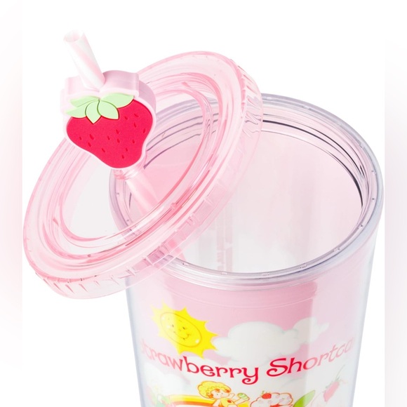 Strawberry Shortcake Pink Tumbler with Straw 24 oz. - Picture 5 of 8